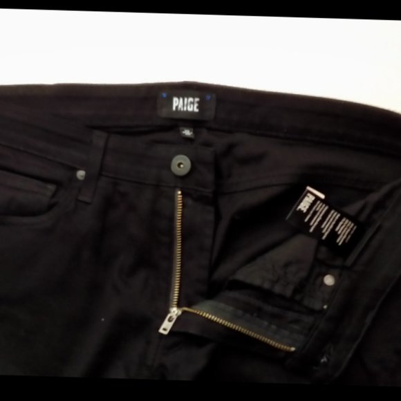 PAIGE Lennox Slim Straight Leg Jeans Black Shadow sz 33  Inseam 32 - Picture 9 of 11